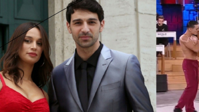 Da sinistra Francesca Tocca con Raimondo Todaro e la ballerina con Valentin durante un'esibizione ad Amici