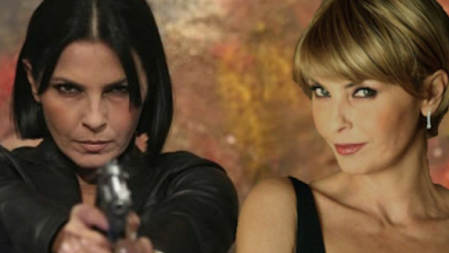 Nina Soldano nei panni di Marina Giordano e del suo alter ego Lucia Gravina.