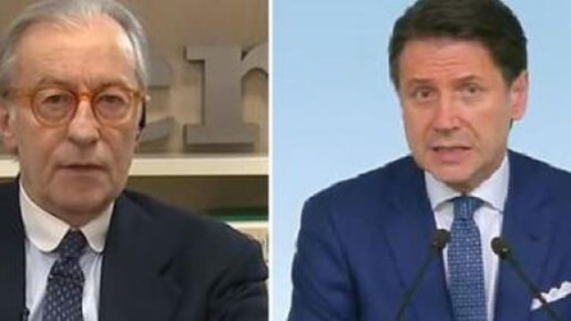 Vittorio Feltri contro Giuseppe Conte sulla situazione in Lombardia.