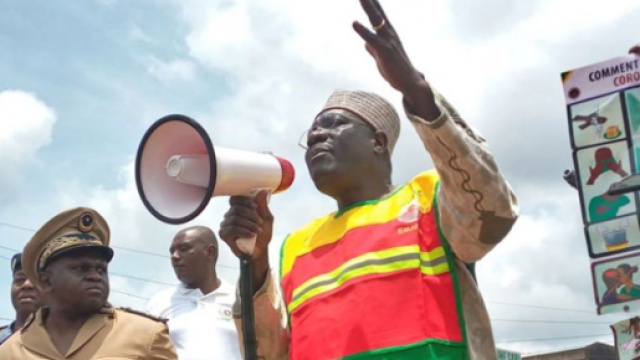 Pr&eacute;vention et Lutte contre le Covid-19 : Mounouna Foutsou. Credit : Facebook/Minist&egrave;re de la Jeunesse et de l'Education Civique 237