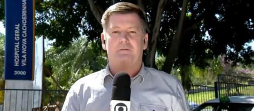 Ao perceber o ocorrido, equipe da Globo imediatamente corta a imagem para o est&uacute;dio. (Reprodu&ccedil;&atilde;o/TV Globo)