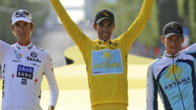Contador e Armstrong sul podio del Tour 2009