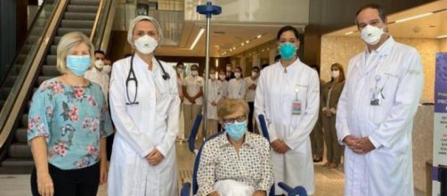 Covid-19: idosa de 97 anos recebe alta ap&oacute;s ter sido contaminada com o v&iacute;rus. (Rede D&acute;Or/Divulga&ccedil;&atilde;o)