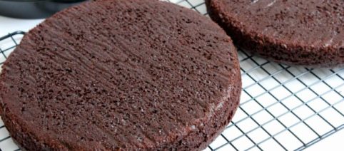 Quick and easy eggless chocolate sponge cake recipe