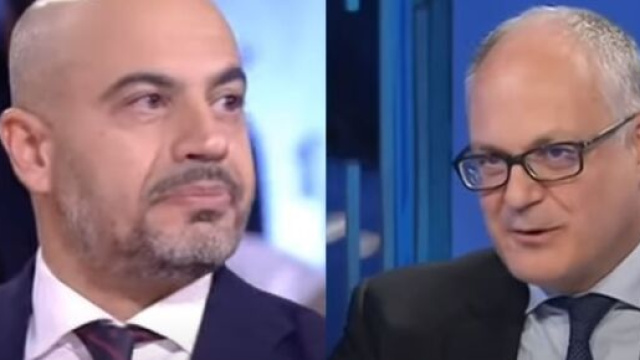Il senatore Gianluigi Paragone ed il Ministro dell'Economia Roberto Gualtieri.