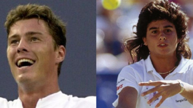 Marat Safin e Gabriela Sabatini, vincitori dei US Open nel 2000 e 1990.