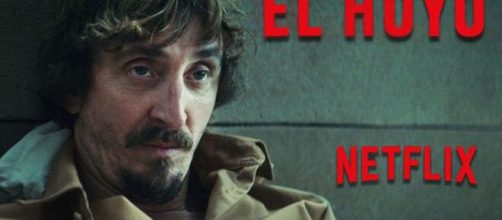 Goreng (Iv&aacute;n Massagu&eacute;) con cara de circunstancia en alguno de los niveles de "El Hoyo"