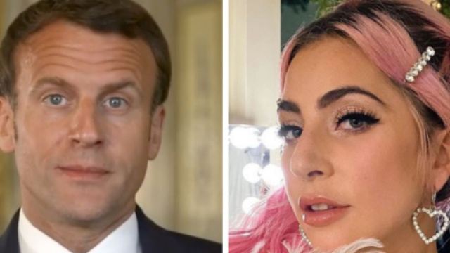 Lady Gaga appelle Emmanuel Macron &agrave; agir face au coronavirus. Credit: Instagram/emmanuelmacron/ladygaga