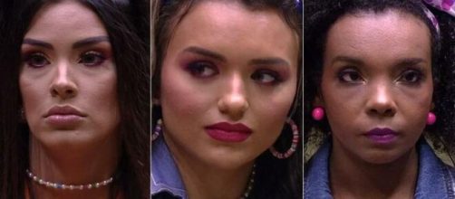 No "BBB20", Ivy, Rafa e Thelma est&atilde;o na berlinda. (Reprodu&ccedil;&atilde;o/TV Globo)