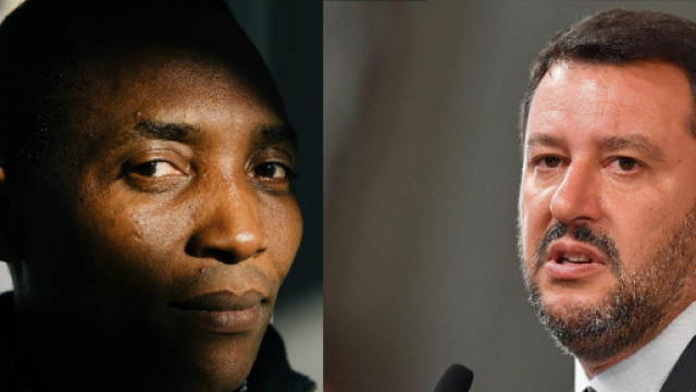 Il sindacalista dei braccianti Aboubakar Soumahoro e Matteo Salvini