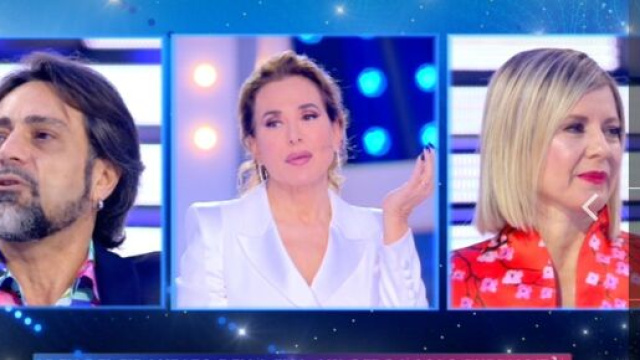 Da sinistra Pietro Delle Piane, Barbara d'Urso e Antonella Elia