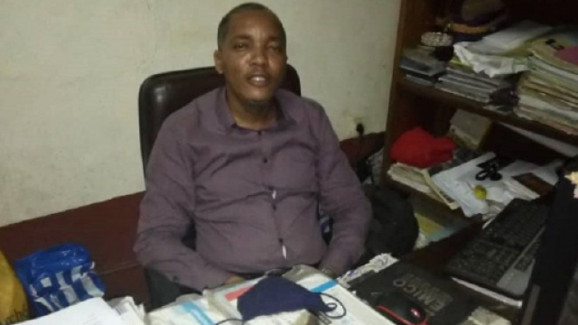 Christian Nana Tchuisseu, Directeur du Mus&eacute;e la Blackitude &agrave; Yaound&eacute; (c) Odile Pahai