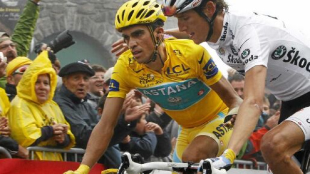 Alberto Contador durante il Tour de France 2010