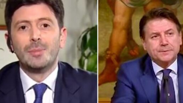 Il Ministro Roberto Speranza e il premier Giuseppe Conte.