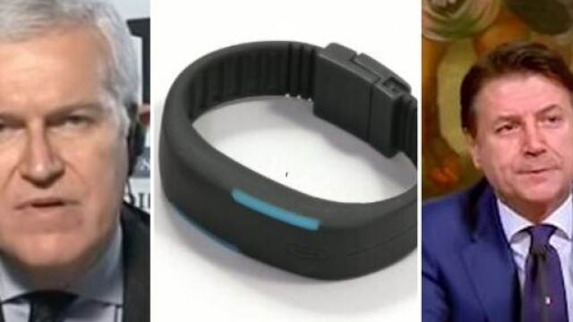 Maurizio Belpietro, Giuseppe Conte e un braccialetto elettronico, metafora dell'app come descritta da La Verit&agrave;.