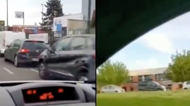 McDonald's des embouteillages importants &agrave; l'entr&eacute;e des drives - Photo r&eacute;alis&eacute;es &agrave; partir des vid&eacute;os de l'article