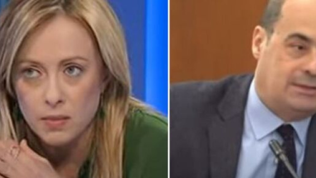 Giorgia Meloni e Nicola Zingaretti.