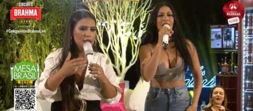 Simone e Simaria durante live. (Reprodu&ccedil;&atilde;o/Youtube/@simoneesimaria)