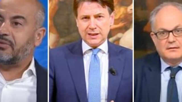 Gianluigi Paragone, Giuseppe Conte e Roberto Gualtieri