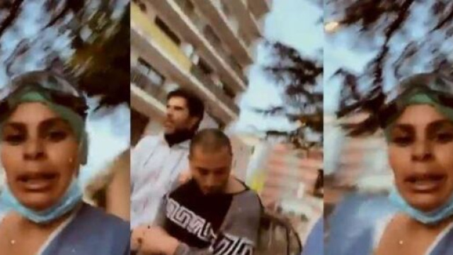 Confinement : une infirmi&egrave;re se fait voler un masque - capture d'&eacute;cran de la vid&eacute;o