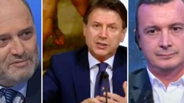 Franco Bechis, Giuseppe Conte e Rocco Casalino.