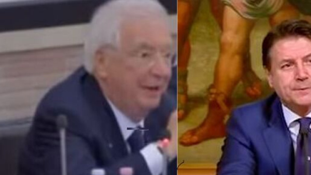 Il giurista Annibale Marini e il presidente del Consiglio Giuseppe Conte.