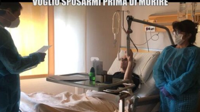Le Iene, Domenico &egrave; riuscito a sposare Edith in punto di morte.