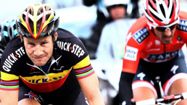 Tom Boonen con il grande rivale Fabian Cancellara.