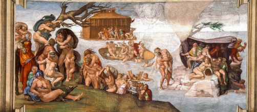 O dil&uacute;vio &eacute; uma narrativa m&iacute;tica do medo de v&aacute;rias culturas de como o mundo pode acabar e renascer (Ilustra&ccedil;&atilde;o: Pintura de Michel&acirc;ngelo)