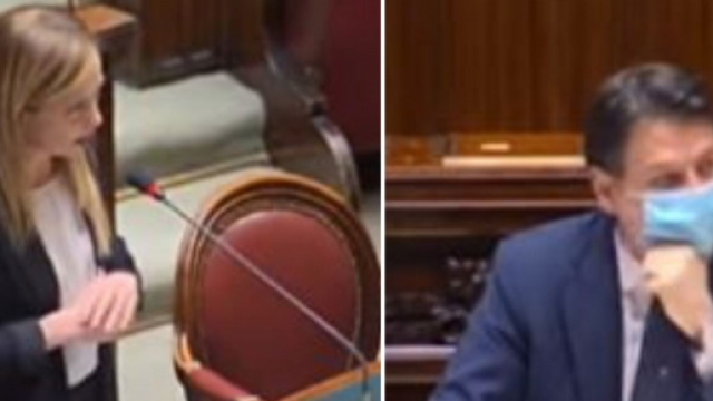 Giorgia Meloni e Giuseppe Conte.