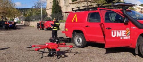 Los drones que utilizar&aacute; la UME en las tareas de desinfecci&oacute;n contra el coronavirus.