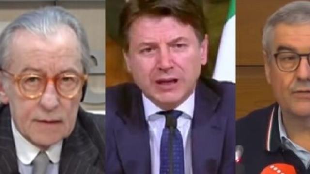 Vittorio Feltri, Giuseppe Conte e Angelo Borrelli.