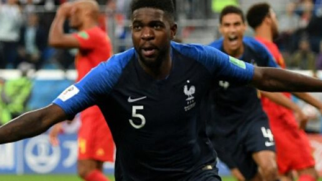 Samuel Umtiti, difensore centrale del Barcellona.