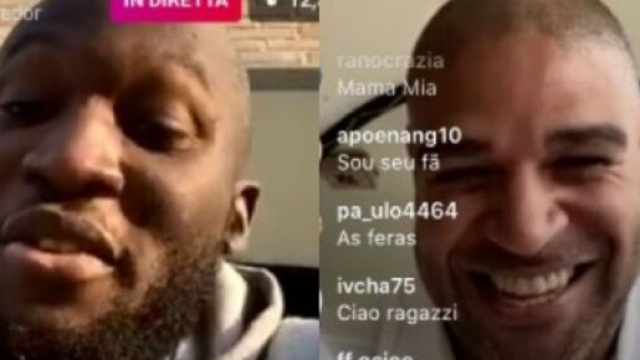 Lukaku e Adriano, l'Inter di oggi e di ieri in diretta Instagram.