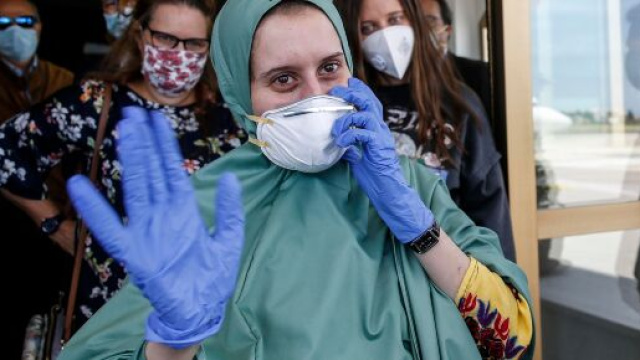 Silvia Romano &egrave; rientrata in Italia dopo la prigionia.