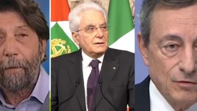 Massimo Cacciari, Sergio Mattarella e Mario Draghi.