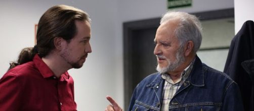 Pablo Iglesias y Julio Anguita.