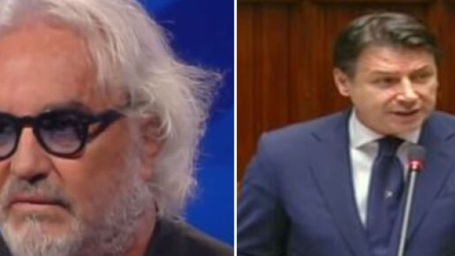 Flavio Briatore e Giuseppe Conte.