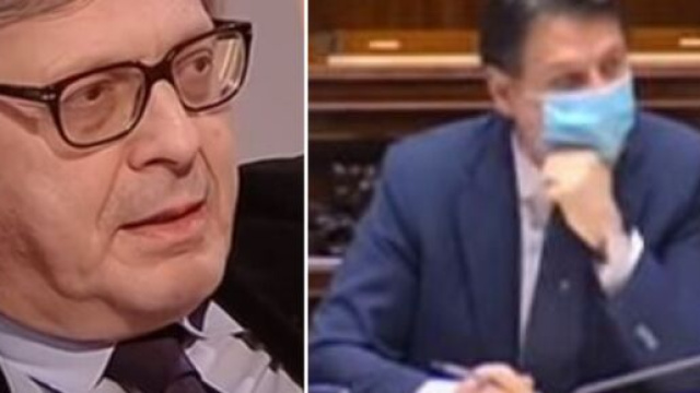 Vittorio Sgarbi e Giuseppe Conte.