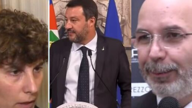 Alessandra Riccardi, Matteo Salvini e Vito Crimi.