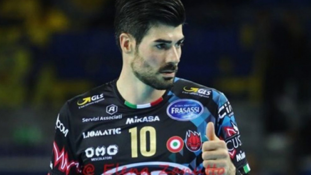 Filippo Lanza con la maglia Sir.