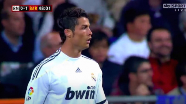 Ronaldo lors de son premier match pour le Real Madrid. Credit : SkySports Capture