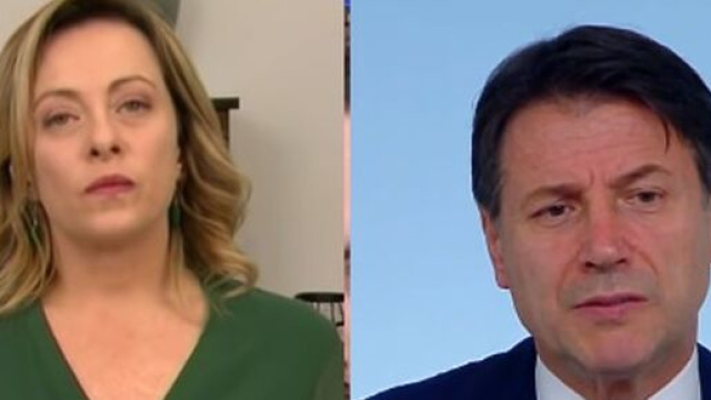 Giorgia Meloni e Giuseppe Conte.