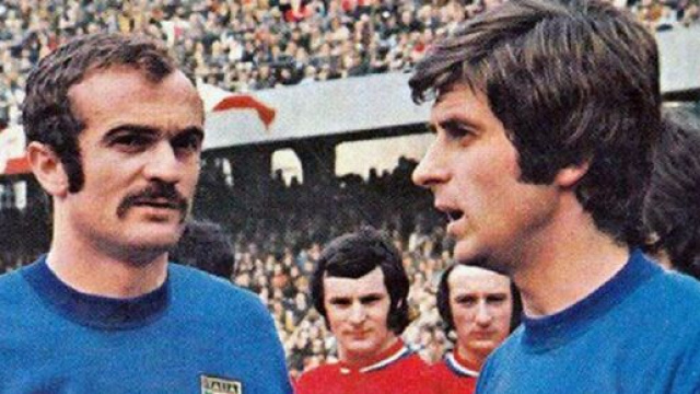 Sandro Mazzola e Gianni Rivera, protagonisti della celebre 'staffetta' ai Mondiali 1970..