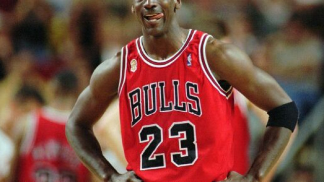 Il grande campione di pallacanestro Michael Jordan.