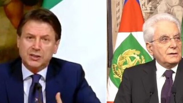 Giuseppe Conte e Sergio Mattarella.