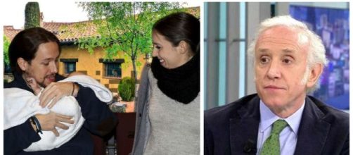 Pablo Iglesias, Irene Montero y Eduardo Inda