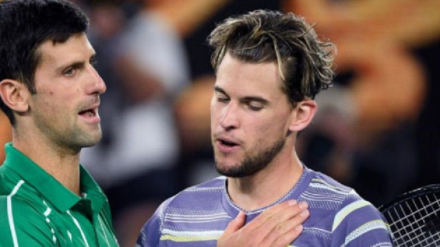 Dominic Thiem e Novak Djokovic nell'ultima finale degli Australian Open.