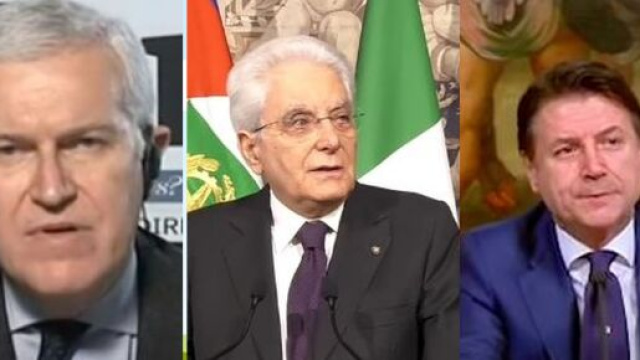 Maurizio Belpietro, Sergio Mattarella e Giuseppe Conte.