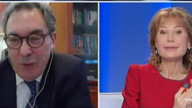 Il virologo Massimo Clementi ospite di Lilli Gruber.